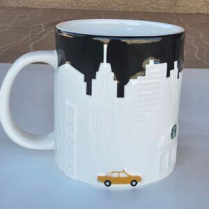 RARE Starbucks New York City Skyline Coffee Mug Cup 3D Relief Collector Series